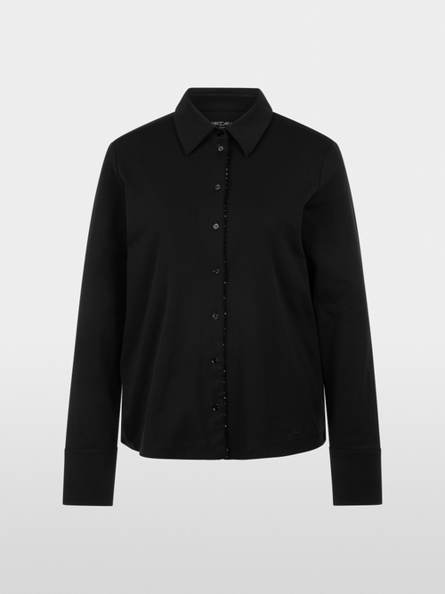 Blouse with glitter buttoning