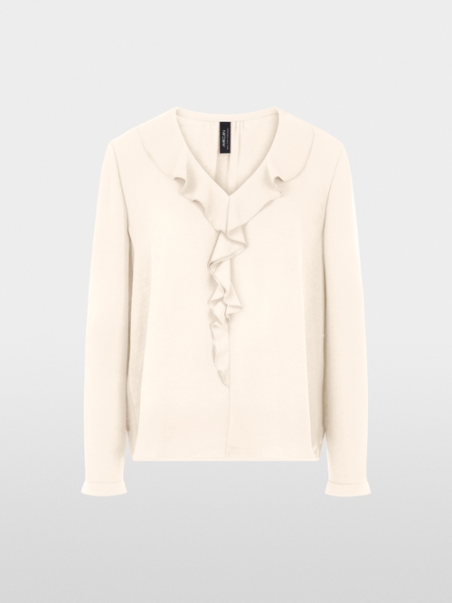 Blouse with flounces
