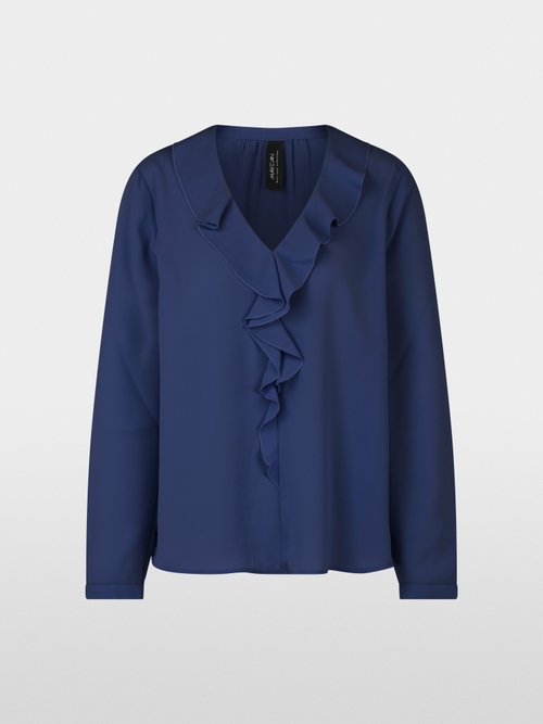 Blouse with flounces
