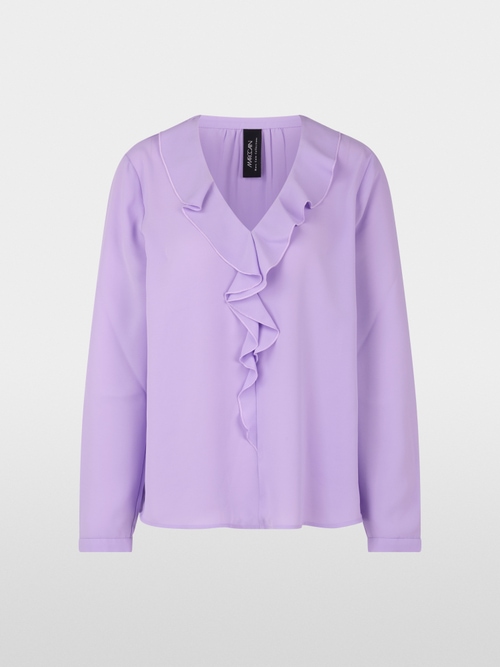 Blouse with flounces