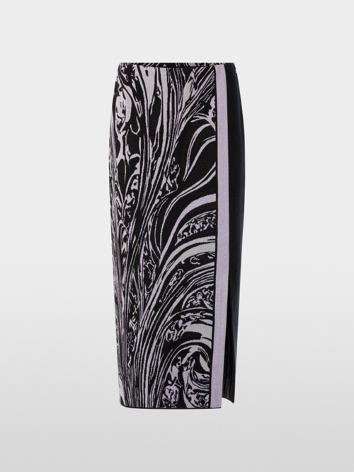 ‘Knitted in Germany’ long midi skirt
