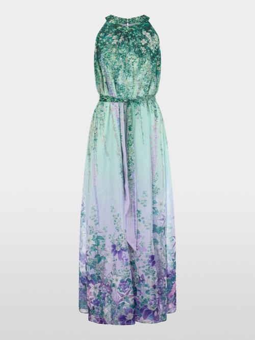 Halter-neck dress with floral print