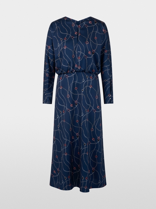 Midi dress with chain print