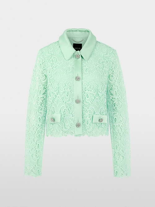 Veste en dentelle avec boutons en strass