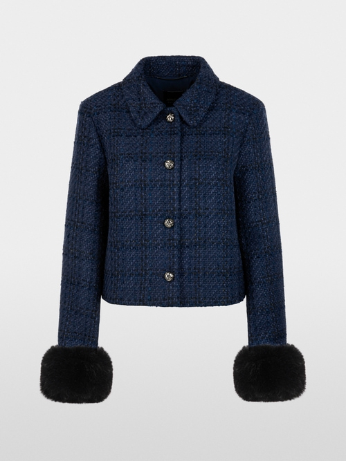 Jacket with detachable faux fur