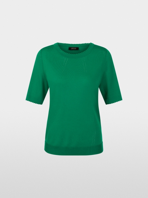Openwork details short-sleeved jumper