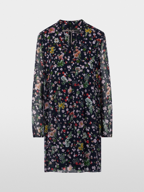 Viscose dress with all-over print