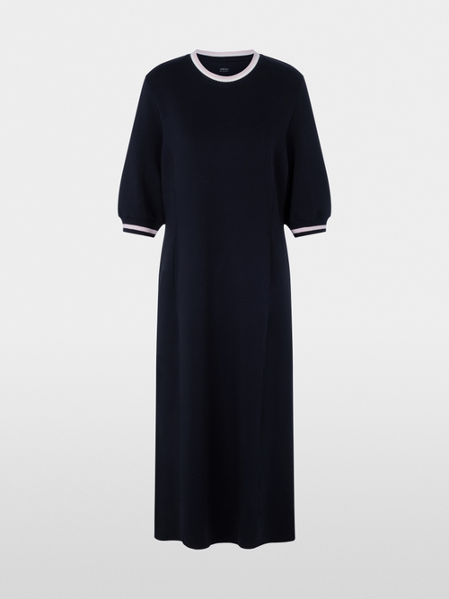 Robe coupe A avec détails côtelés