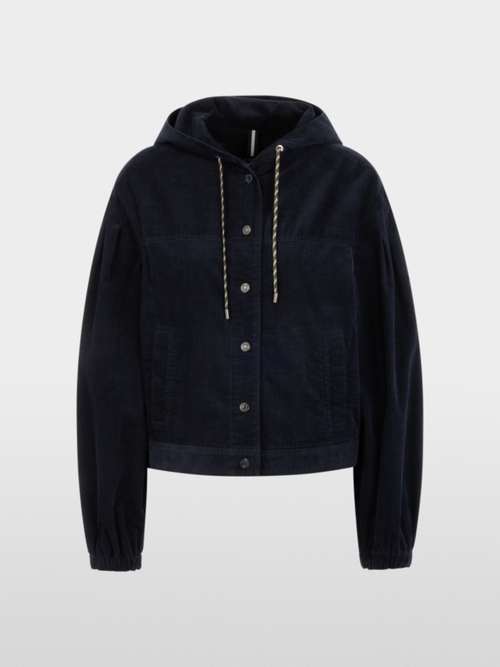 Corduroy jacket with hood