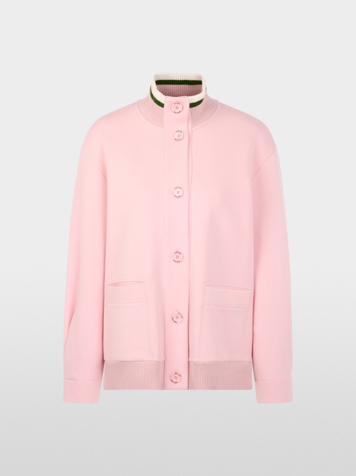 Jacket with knitted details
