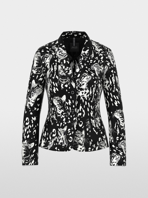 Printed jersey blazer