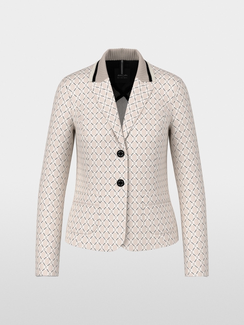 Printed blazer in scuba jersey