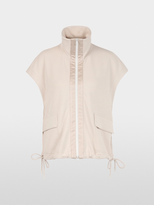 Gilet en mélange de coton à col camionneur