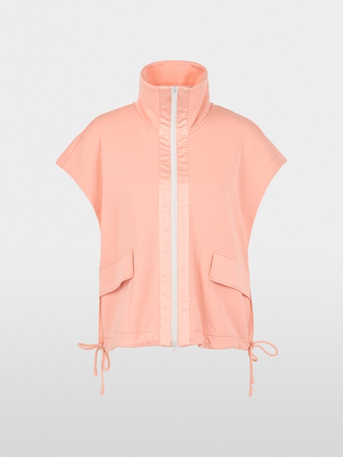 Gilet en mélange de coton à col camionneur