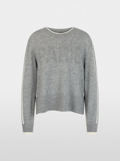 Knitted jumper with lettering