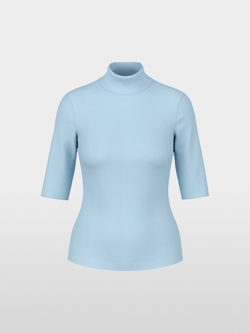 Basic shirt with stand-up collar