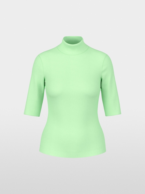 Basic shirt with stand-up collar