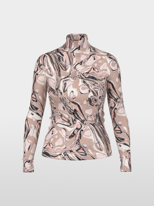 Super-stretch shirt with magma print