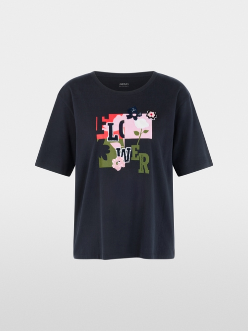 T-shirt imprimé à paillettes