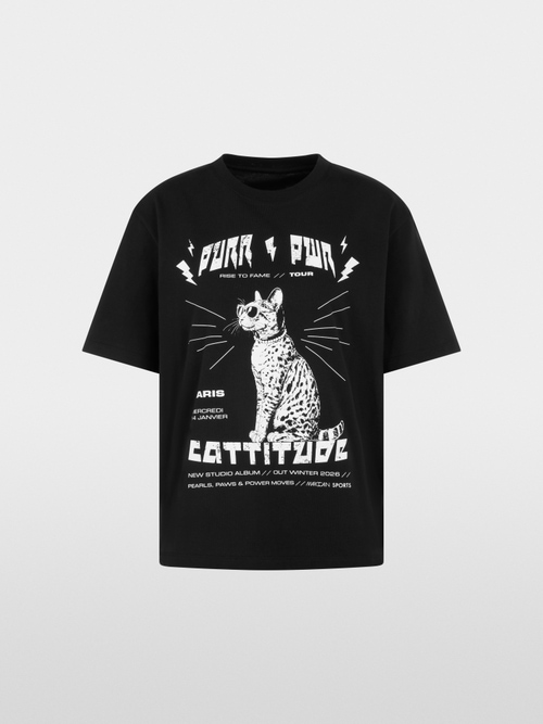 Cotton T-shirt with festival print