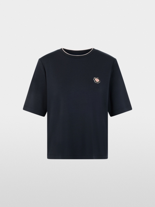 T-shirt à manches courtes avec patch floral