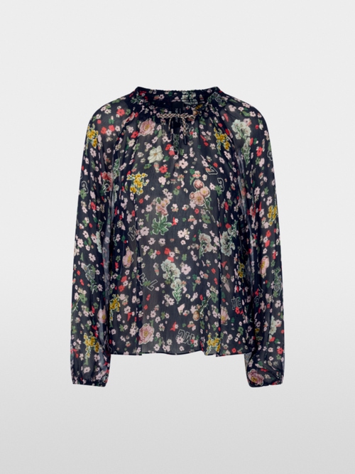 Viscose blouse with floral print