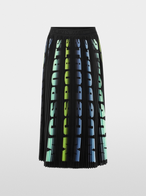 Pleated skirt with print