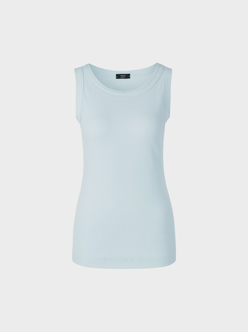 Tank top in fine ribbed jersey