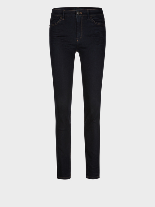 Röhrenjeans mit Kontrastnähten