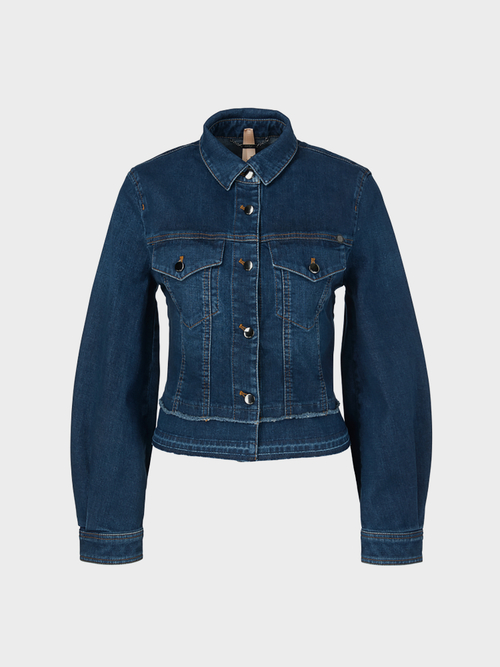 Jeansjacke mit volumigen Ärmeln