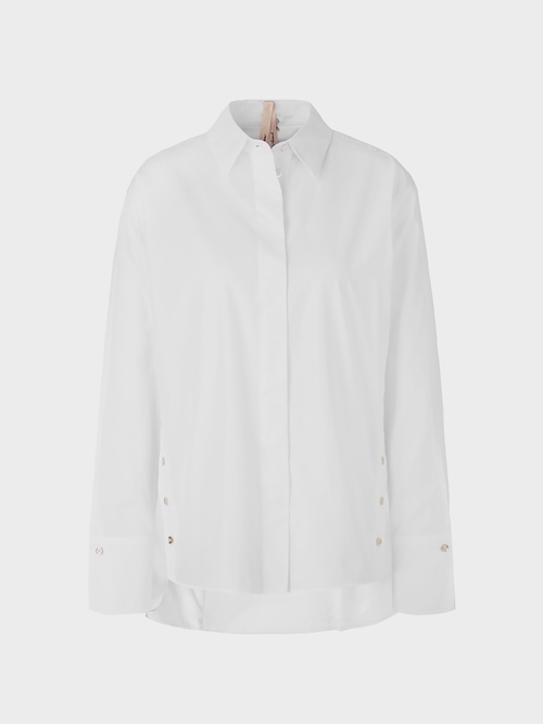 Baumwollbluse mit Knopfdetails