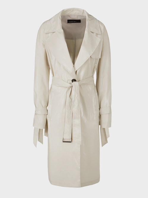 Trenchcoat mit Lack-Finish