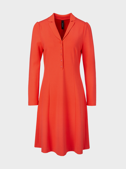 Jerseykleid mit Strickkragen