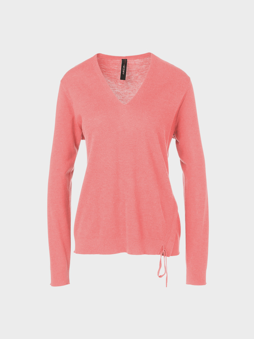 Feinstrickpullover mit Raffdetail