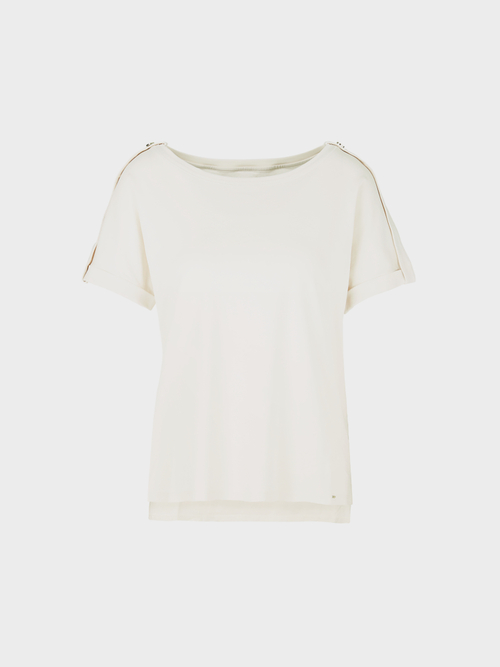 Jerseyshirt mit Goldknöpfen
