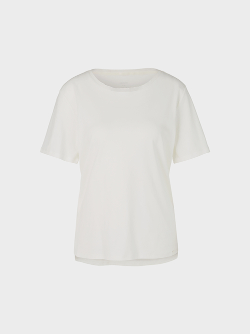 Baumwoll-T-Shirt mit Seidenkante