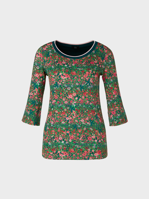 Jerseyshirt mit Millefleurs-Print