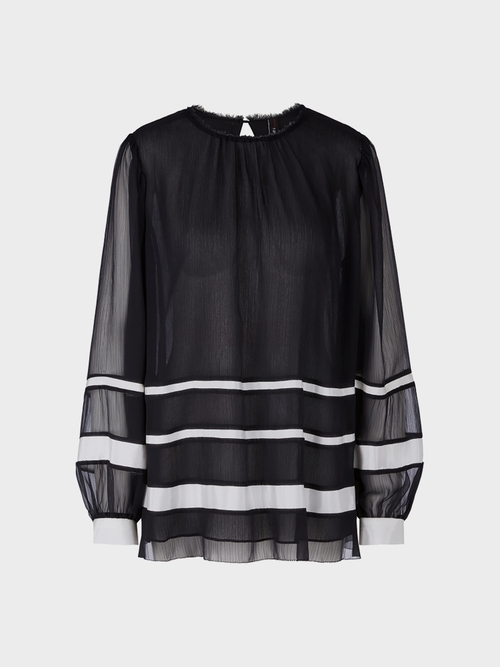 Weite Bluse aus Crêpe