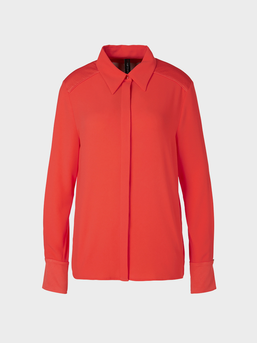 Bluse mit Matt/Glanz-Effekt