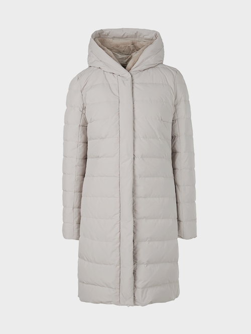 Down Coat with Fun Fur Vest