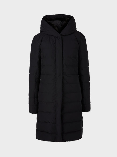Down Coat with Fun Fur Vest
