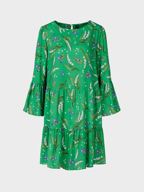 Dress with lily of the valley print