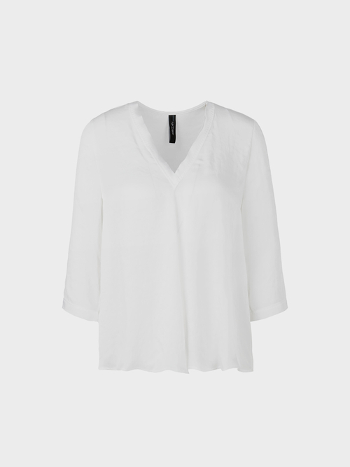 Blouseshirt van vloeiend materiaal