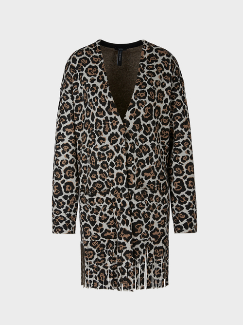 Fringed leopard coat Knitted in Germany
