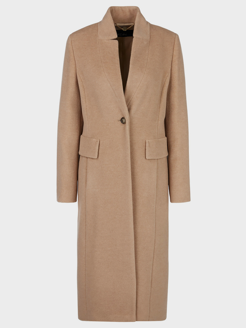 Long manteau en mélange d'alpaga