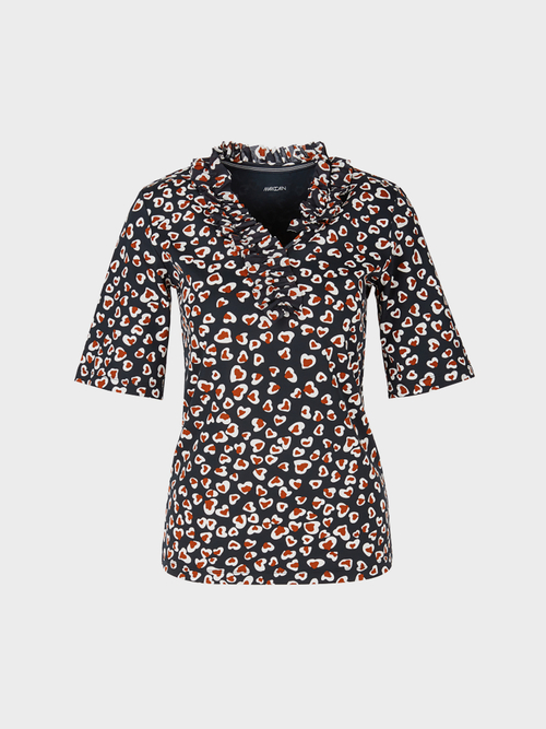Shirt mit Rüschenbesatz