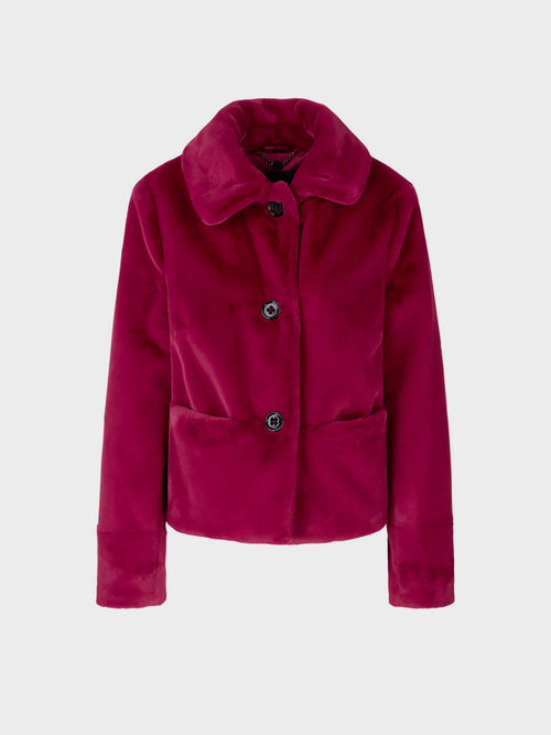 Velvety faux fur jacket