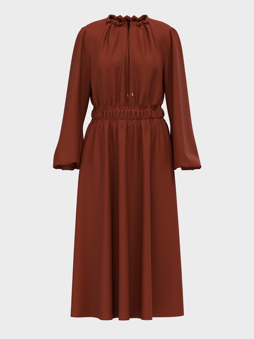 Maxi dress with smocked details