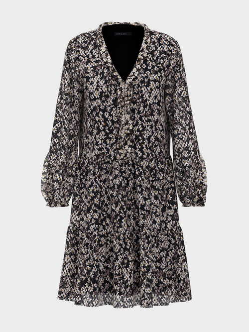 Fil coupé dress with millefleurs print