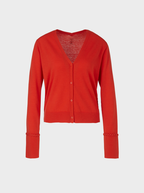 Feinstrickjacke aus Schurwollmix